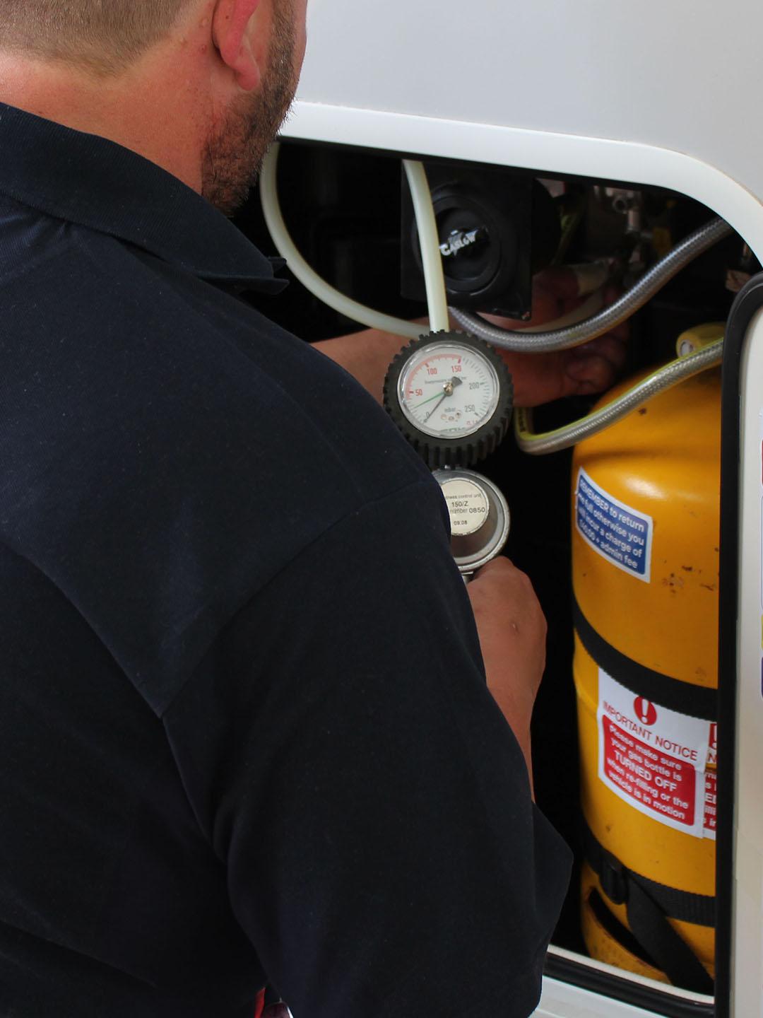 What does a motorhome habitation check include?
